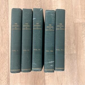 5 PCs Antique Books Hardcover 1918, THE HISTORY‎ OF OUR COUNTRY